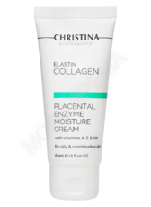 Elastin Collagen Placental Enzyme Moisture Cream with Vit. A, E & HA for oily skin – Увлажняющий крем с витаминами A, E и гиалуроновой кислотой для жирной кожи «Эластин, коллаген, плацентарный фермент» - МОРЕ КРЕМА официальный магазин косметики CHRISTINA LEVISSIME ARKADIA , Магазин Профессиональной косметики , доставка косметики
