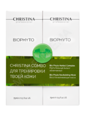 Набор Bio Phyto GYM COMBO для тренировки кожиBio Phyto Herbal Complex – Растительный пилинг облегченный - 75мл   Bio Phyto Revitalizing Mask – Восстанавливающая маска - 75мл - МОРЕ КРЕМА официальный магазин косметики CHRISTINA LEVISSIME ARKADIA , Магазин Профессиональной косметики , доставка косметики