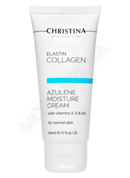 Elastin Collagen Azulene Moisture Cream with Vit. A, E & HA for normal skin – Увлажняющий крем с витаминами A, E и гиалуроновой кислотой для нормальной кожи «Эластин, коллаген, азулен» - МОРЕ КРЕМА официальный магазин косметики CHRISTINA LEVISSIME ARKADIA , Магазин Профессиональной косметики , доставка косметики