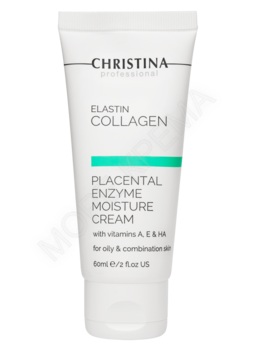 Elastin Collagen Placental Enzyme Moisture Cream with Vit. A, E & HA for oily skin – Увлажняющий крем с витаминами A, E и гиалуроновой кислотой для жирной кожи «Эластин, коллаген, плацентарный фермент» - МОРЕ КРЕМА официальный магазин косметики CHRISTINA LEVISSIME ARKADIA , Магазин Профессиональной косметики , доставка косметики