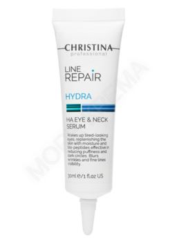 Line Repair Hydra Ha Eye & Neck Serum – Сыворотка для кожи вокруг глаз и шеи с гиалуроновой кислотой - МОРЕ КРЕМА официальный магазин косметики CHRISTINA LEVISSIME ARKADIA , Магазин Профессиональной косметики , доставка косметики